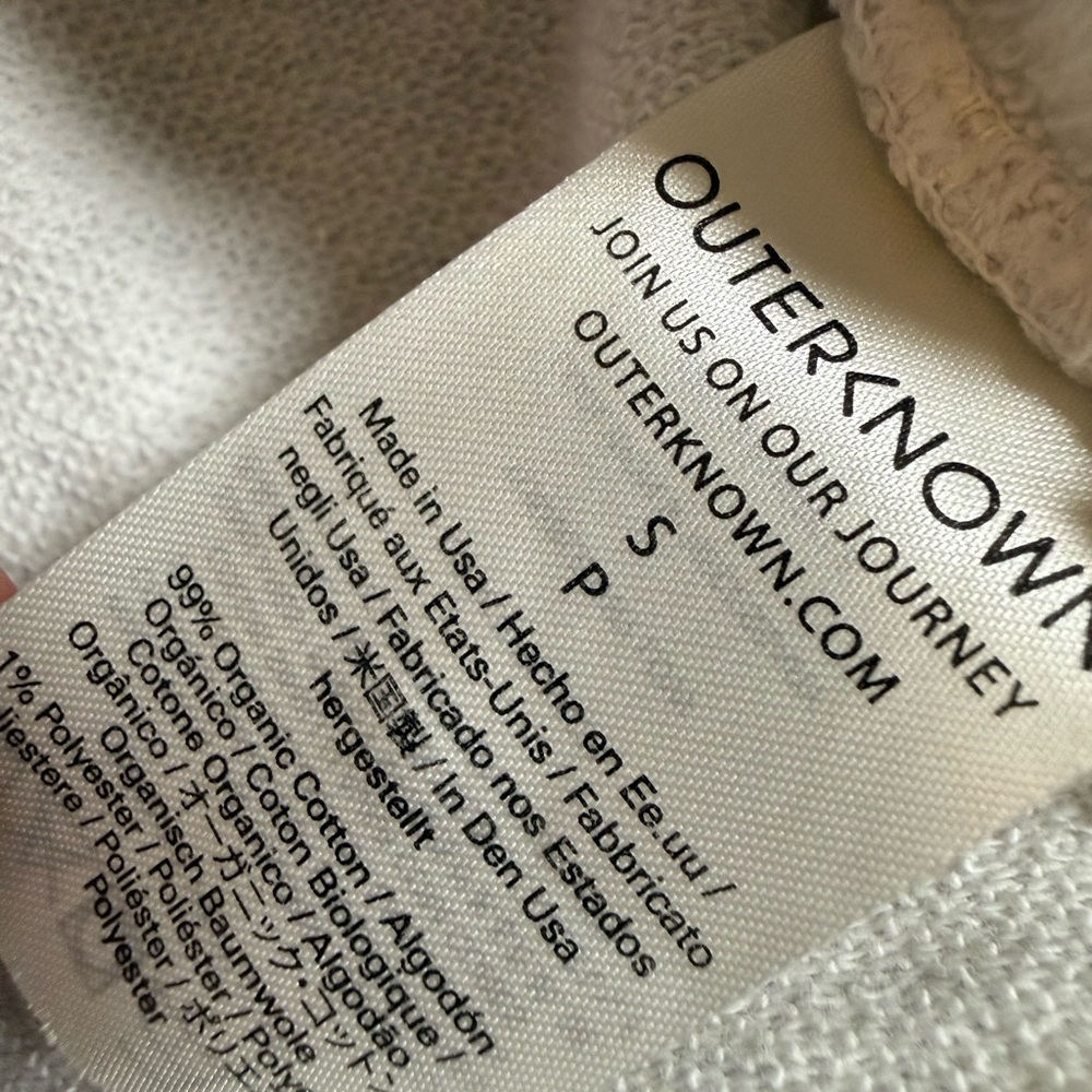 Outerknown Organic Cotton Hoodie‎ Pullover Coastal Grandma Minimalist Sweatshirt View 4